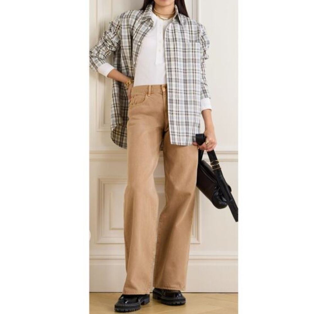 SLVRLAKE Mica Wide Leg In Pioneer Town Wash Denim Jeans Size 26
